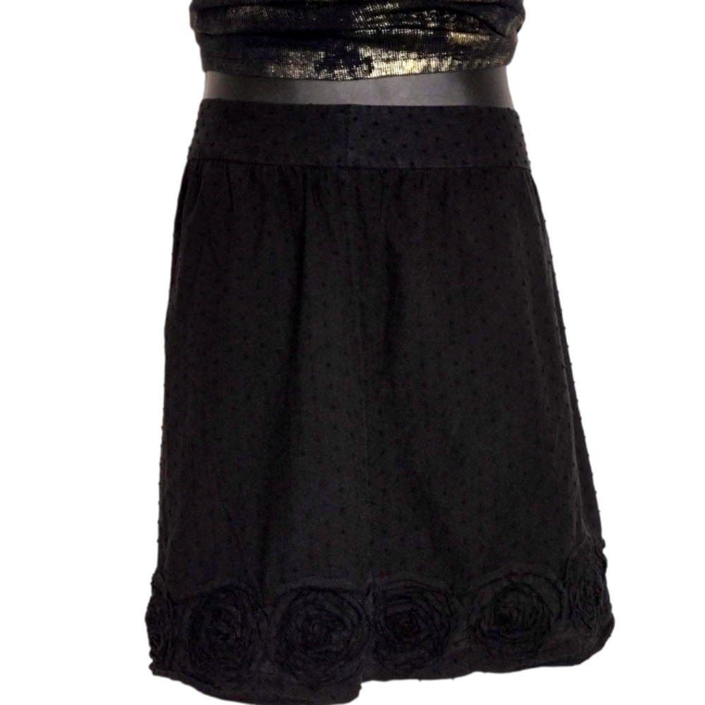TORRID | Vintage 100% Cotton Black Knee Length A-line Skirt | Size 18